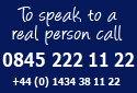 Speak to a real person